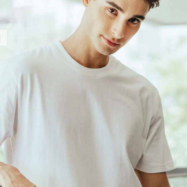 NH6240 重磅寬版落肩棉T