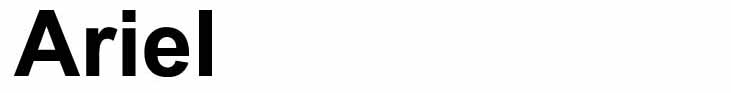 Font Ariel