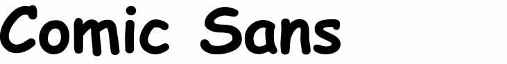 Font Comic Sans