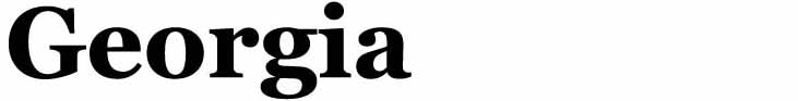 Font Georgia