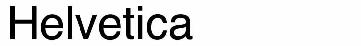 Font Helvetica