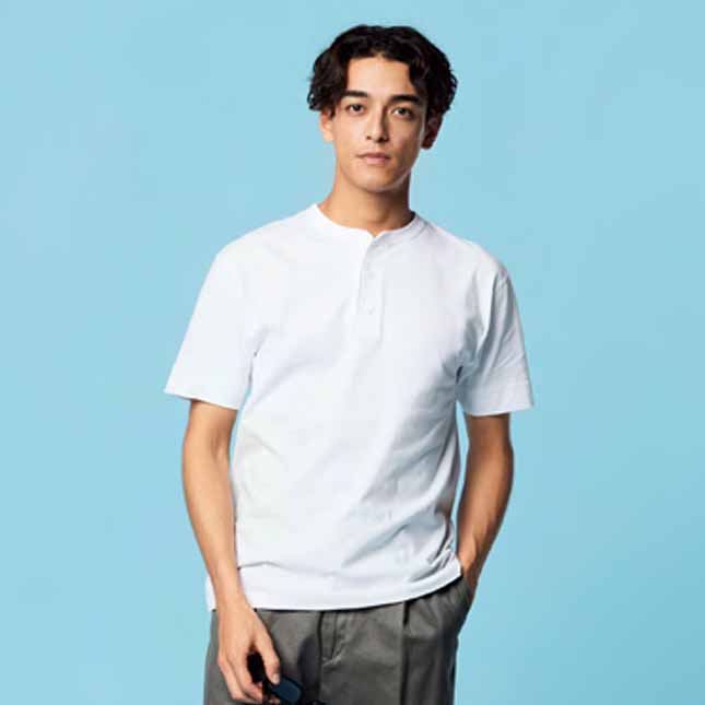 3500401 亨利領棉T恤